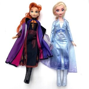 DISNEY HASBRO Frozen 2 Anna Elsa Fashion Doll Set 11" Princess Adventure Outfits